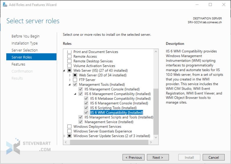 install iis 6 metabase compatibility windows 10